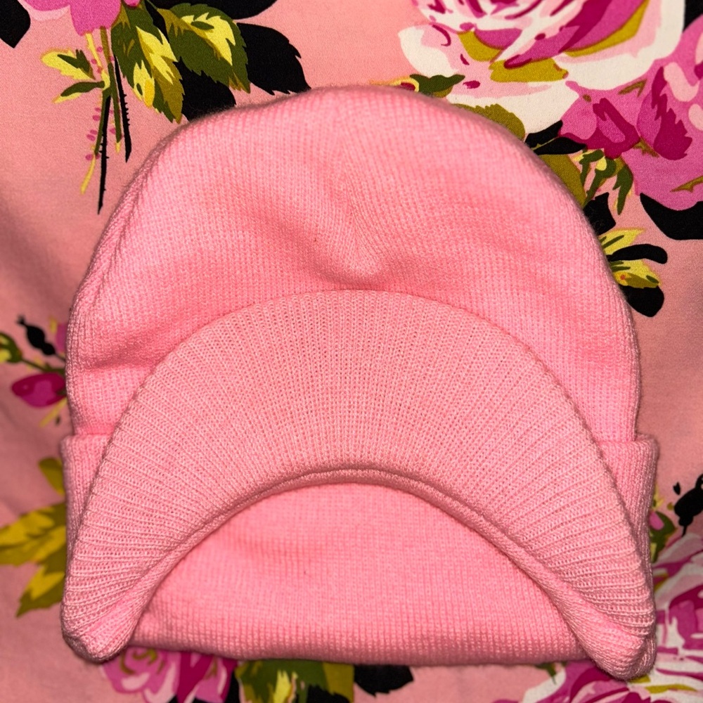 barbie bubblegum pink hat beanie visor skull cap winter snow bunny babe doll